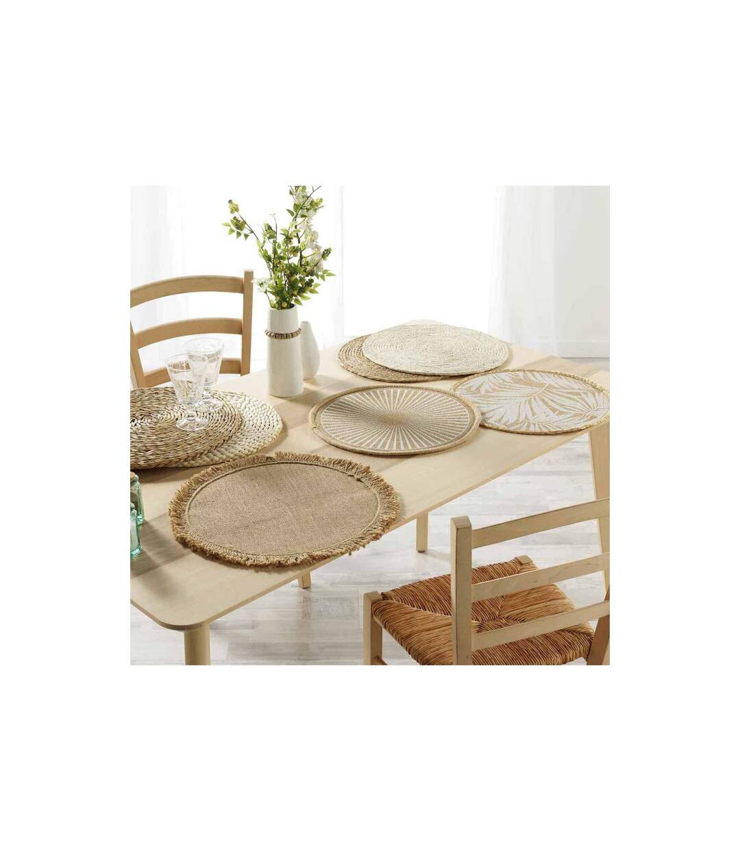 Set de Table en Jute Frangyss 38cm Naturel-3