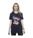 Disney Womens/Ladies Lilo And Stitch Christmas Love Biscuit Cotton Boyfriend T-Shirt (Bleu marine) - UTBI29971-1
