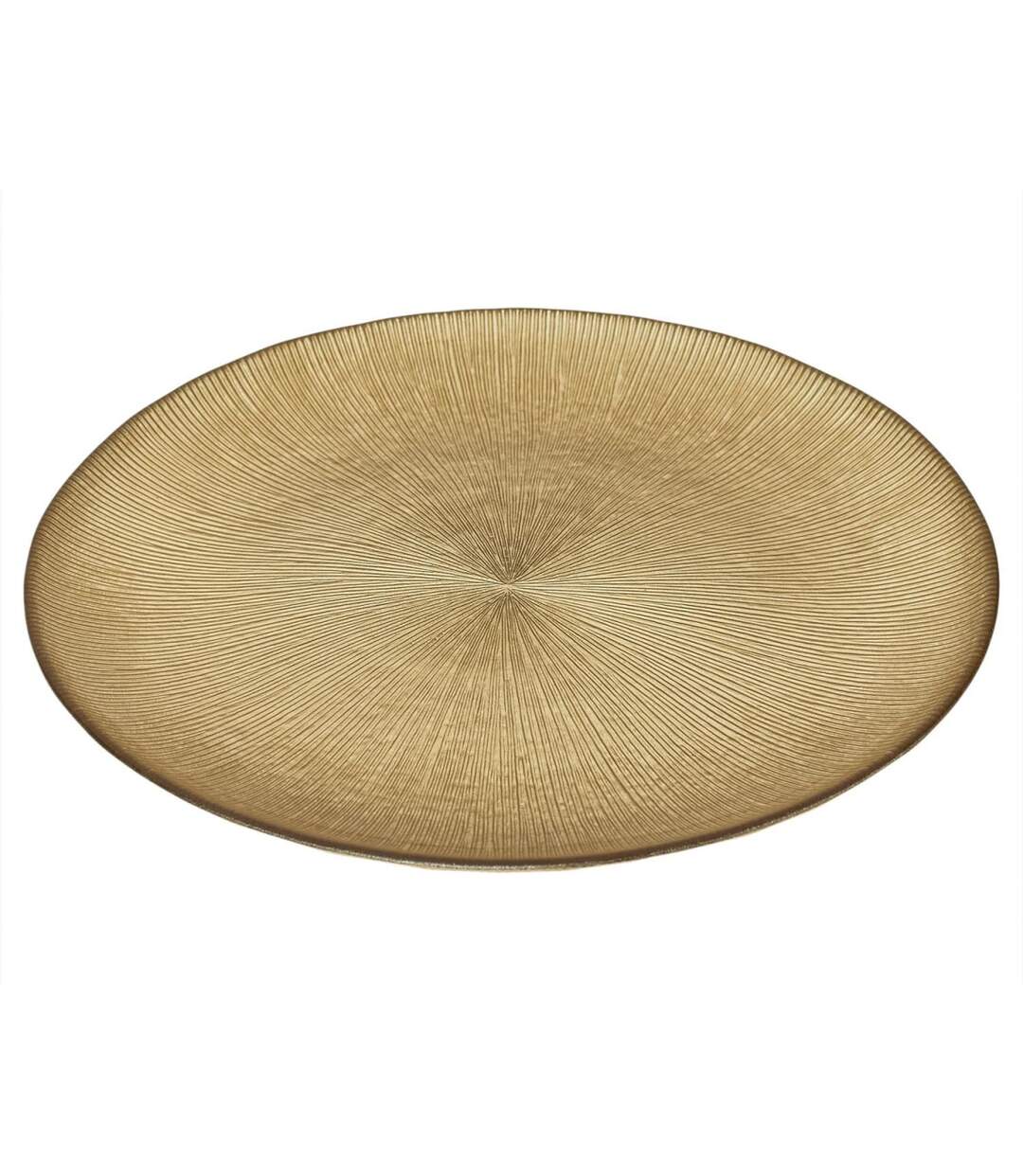 Lot de 6 Assiettes Plates en Verre Royal 27cm Or-2