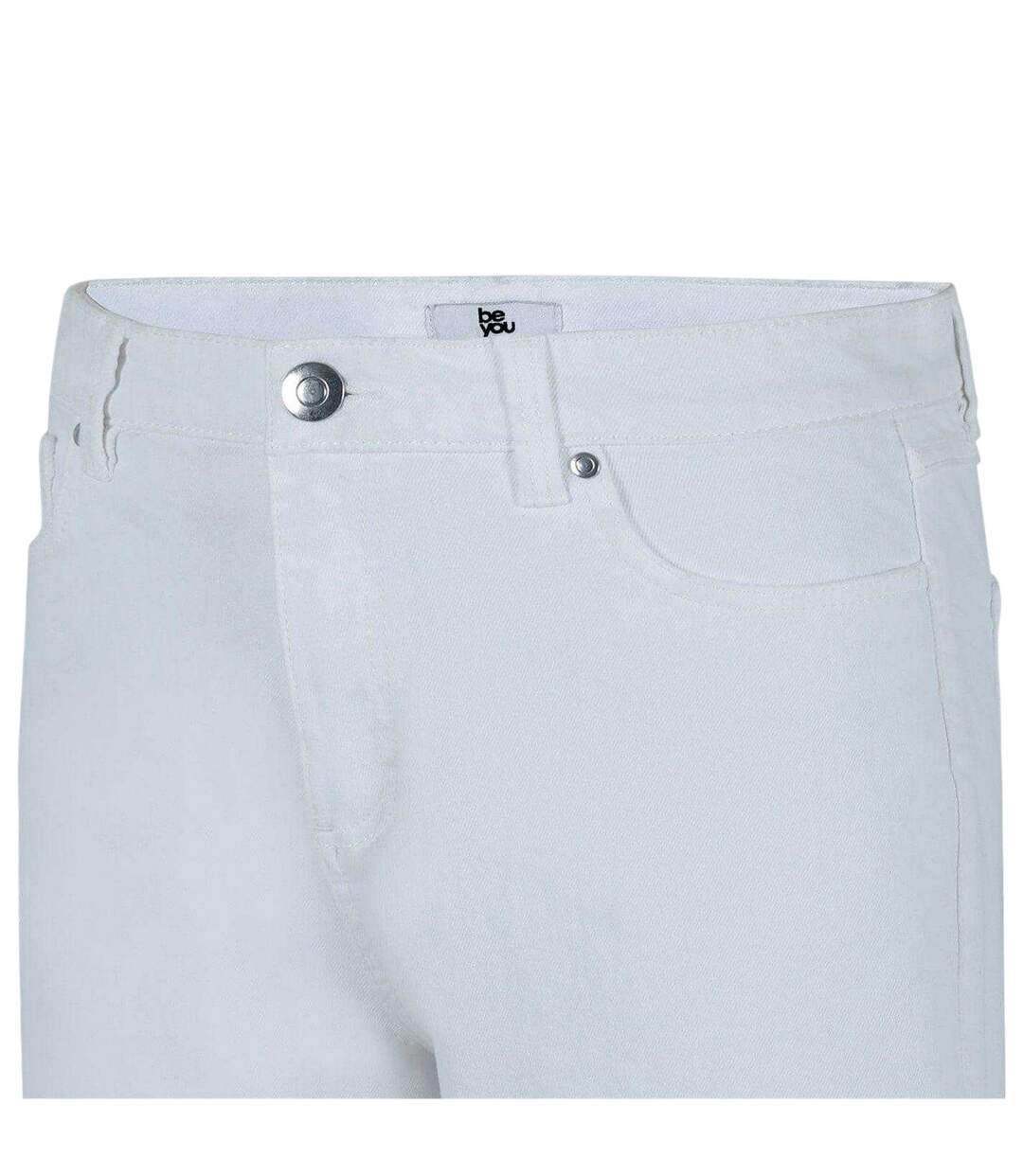 Short En Jean Femme Blanc Be You-3