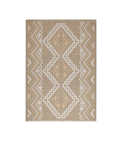 Tapis intérieur extérieur aspect jute jaune Tijuana 9054 180 x 67 cm