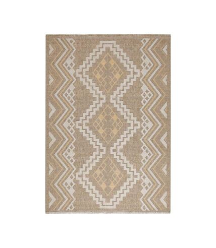 Tapis intérieur extérieur aspect jute jaune Tijuana 9054 180 x 67 cm