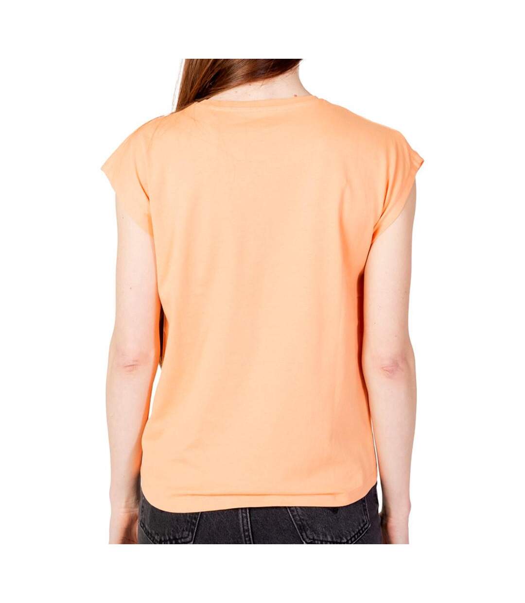 T-shirt orange femme pepe jeans bloom-2