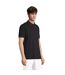 Unisex Adult Pacific Pique Twin Needle Stitch Polo Shirt Black SOLS-3