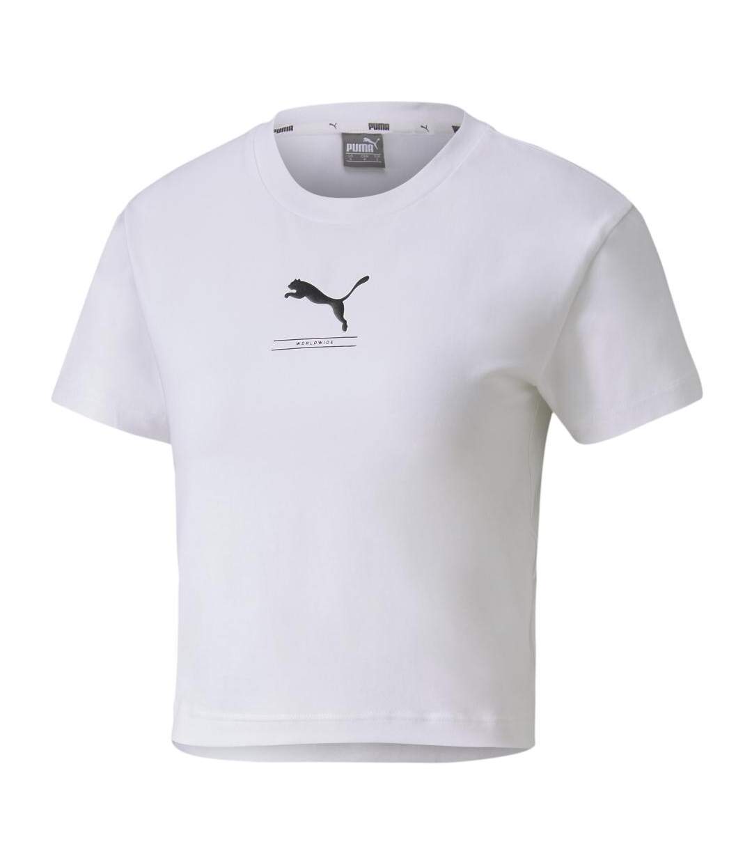 T-shirt Blanc Femme Puma Nu-tility - L