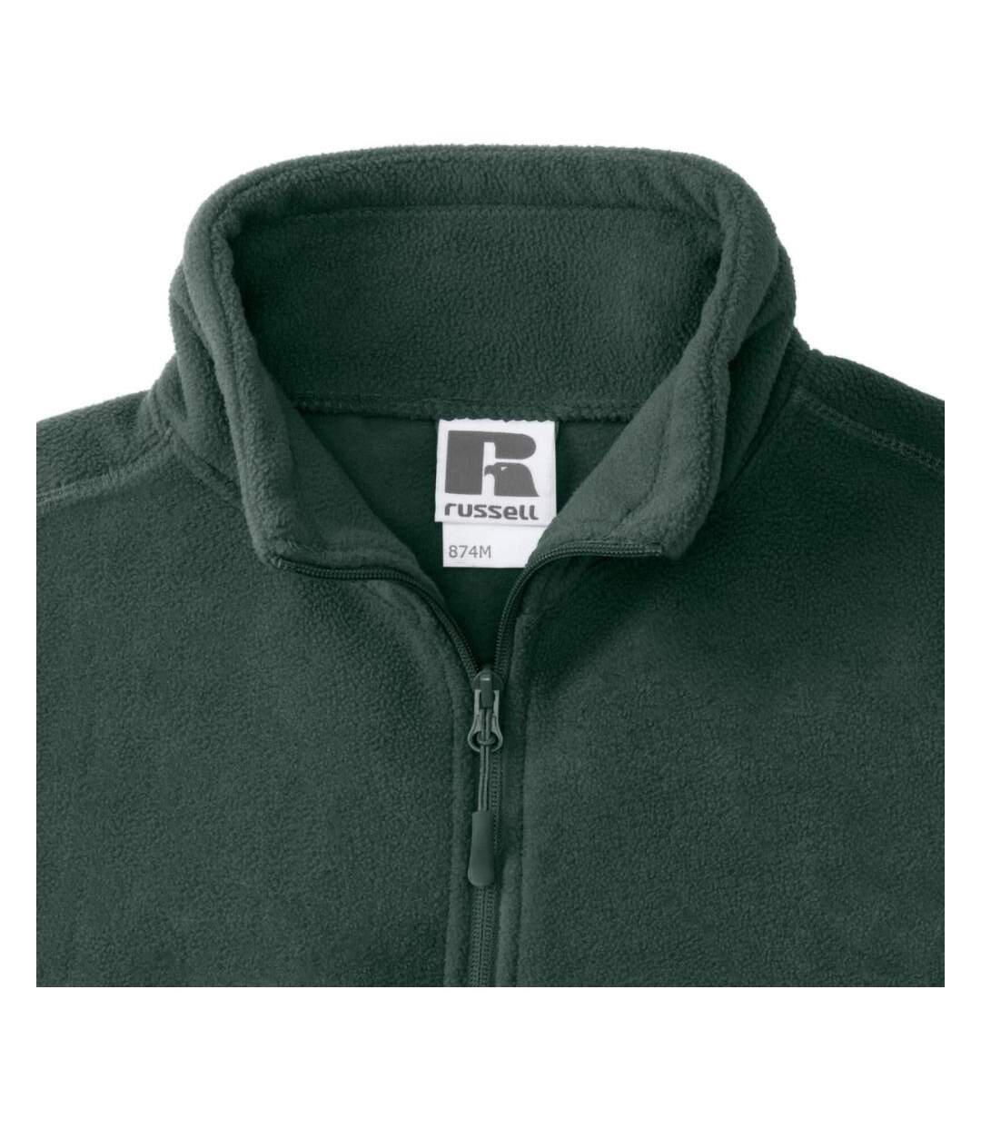 Polaire À Fermeture Zippée Homme Vert Bouteille Russell-4