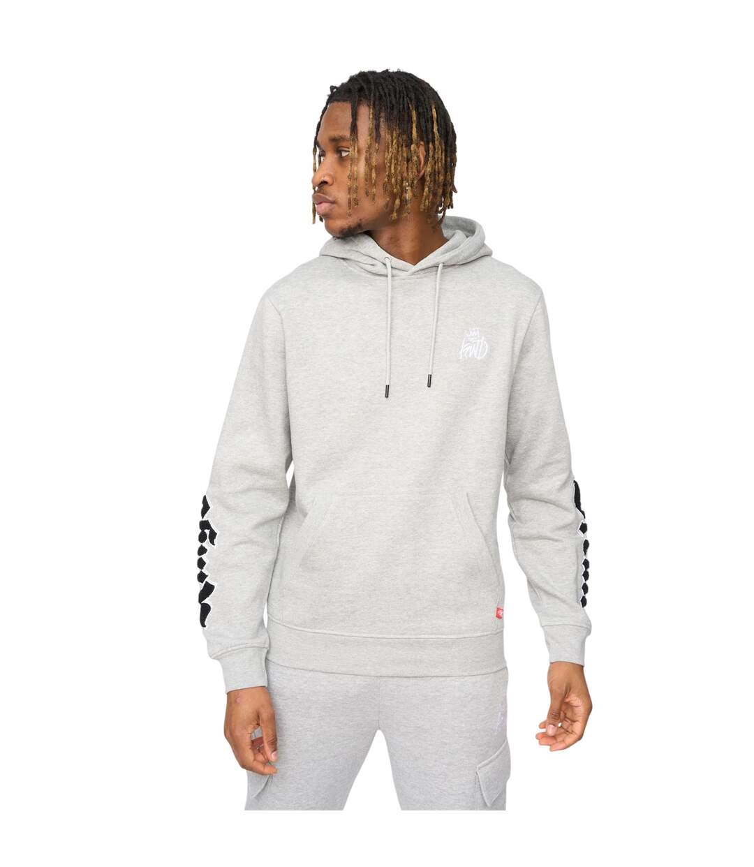 Sweat À Capuche Sleevely Homme Gris Chiné Kings Will Dream-2