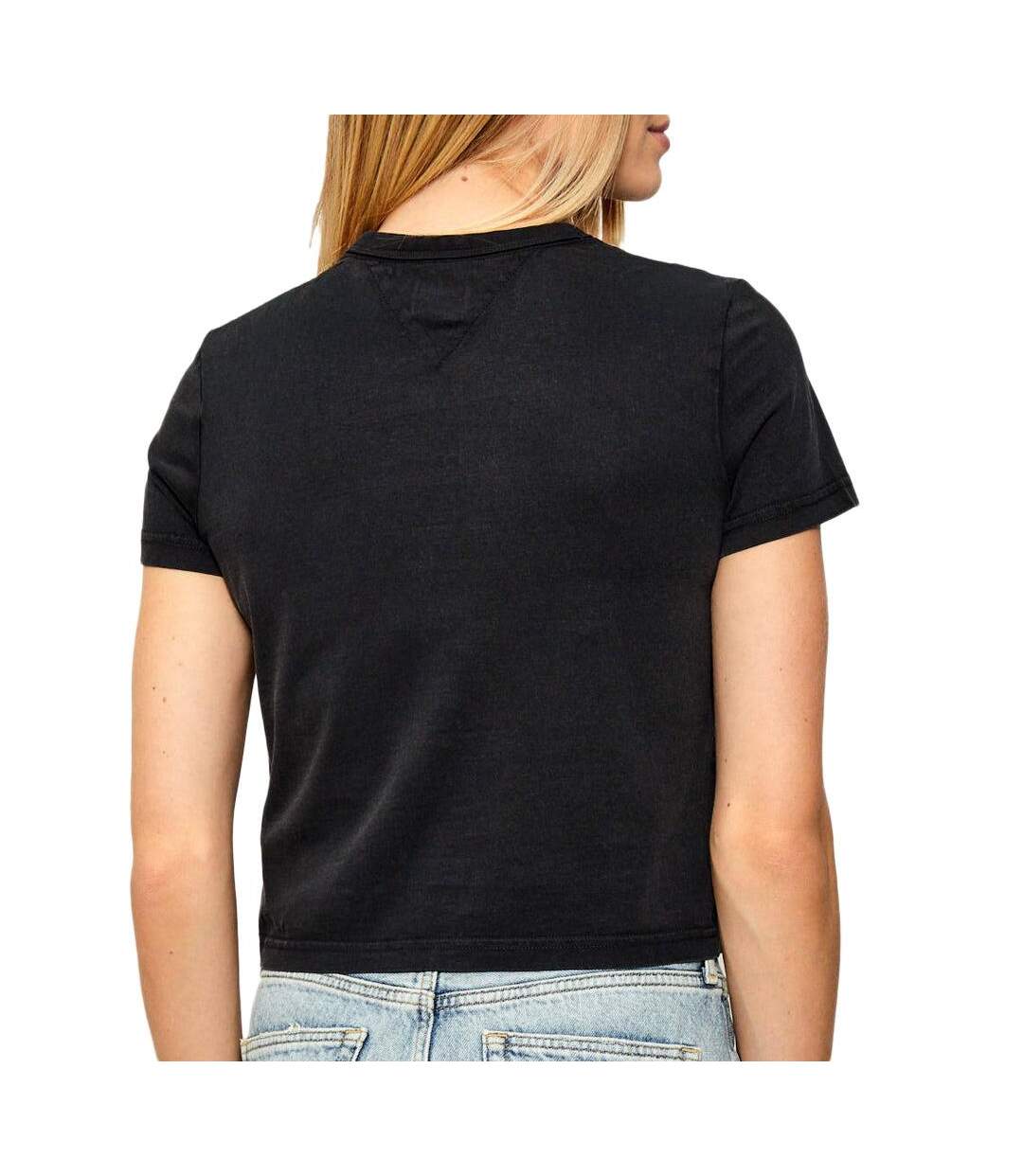 T-Shirt noir femme tommy hilfiger dw0dw21533-2