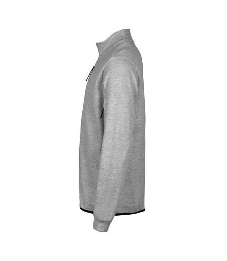 Mens Full Zip Athletic Cardigan Heather Grey Tee Jays