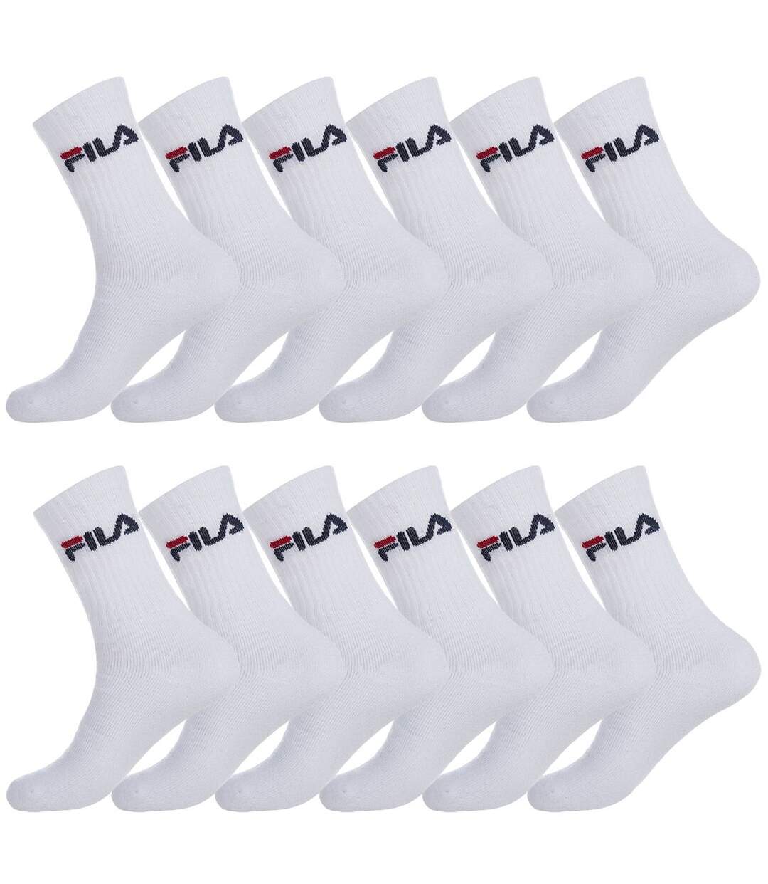 Lot de 12 Paires de Tennis Fila Blanc 43/46