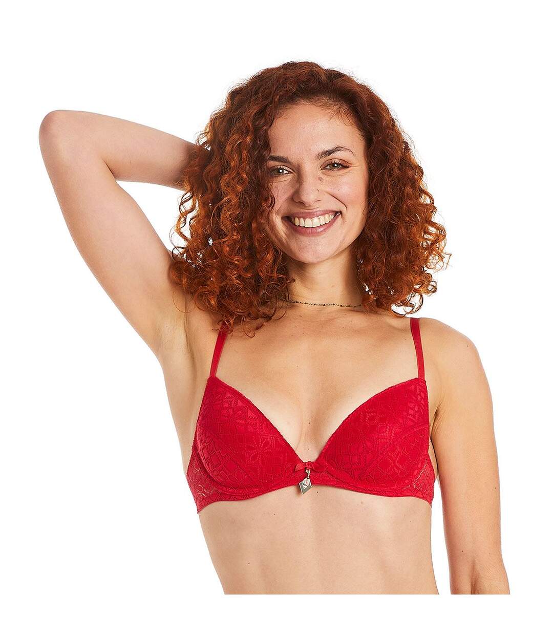 Soutien-gorge ampliforme coque moulée rouge Absinthe