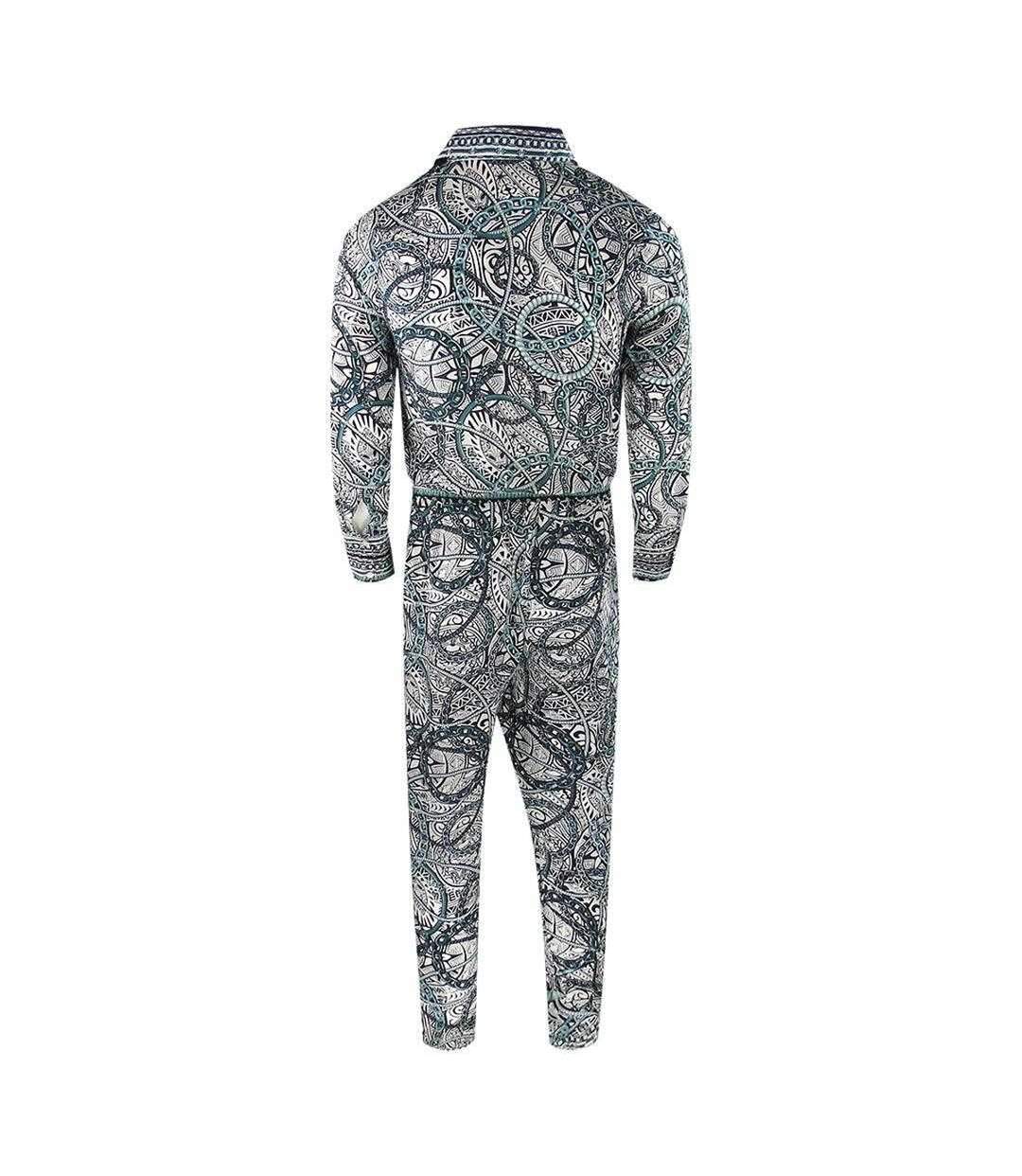 Womens/ladies Fashion Jafari Jumpsuit White Black Blue Inoa-2