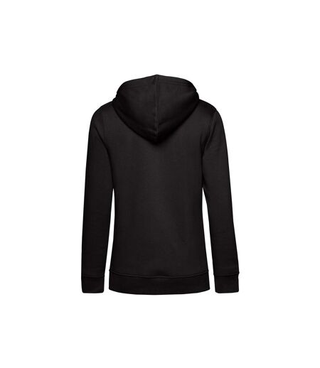 Womens/ladies organic hoodie black B&C