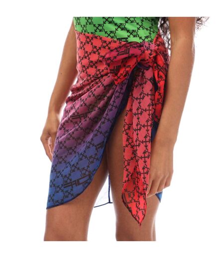 Paréo Femme Rouge Noir Bleu Off White