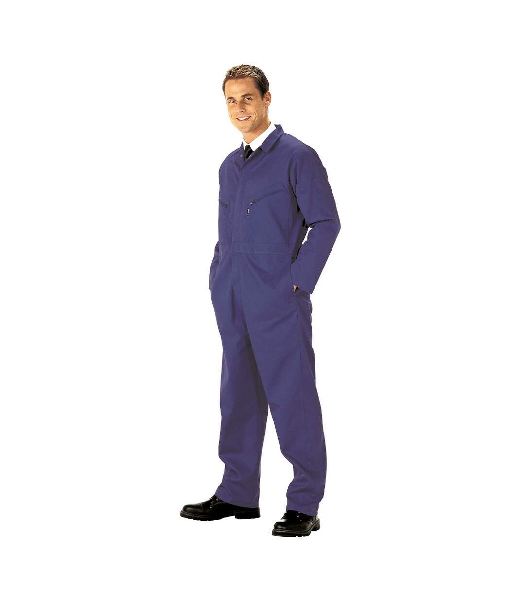 Mens Liverpool Zipped Overalls Navy Portwest-3