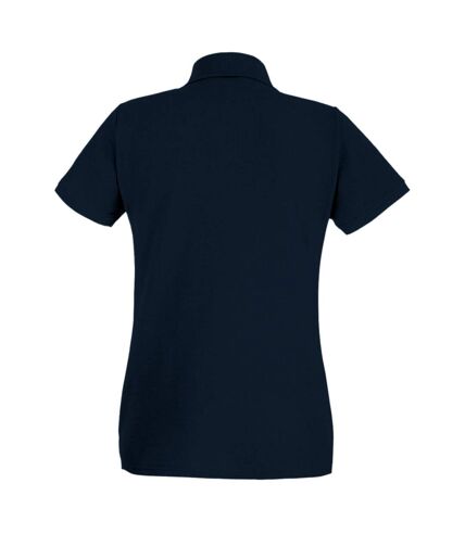 Womens/Ladies Fitted Short Sleeve Casual Polo Shirt (Midnight Blue)