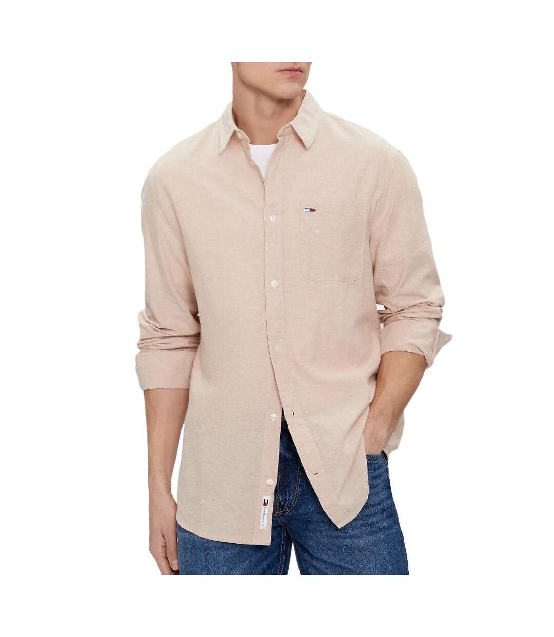 Chemise Beige Homme Tommy Hilfiger DM0DM18962 - S-1