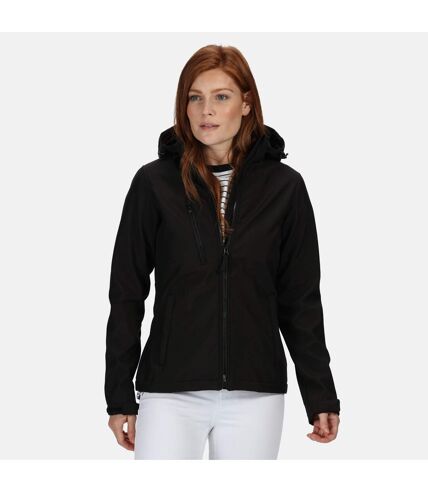 Regatta Womens/Ladies Venturer 3 Layer Membrane Soft Shell Jacket (Black) - UTRG5518