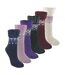 6 Pairs Ladies Wool Bed Socks Turnover Top Thermal Fairisle Winter-1