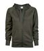 Womens/ladies full zip hooded sweatshirt deep green Tee Jays