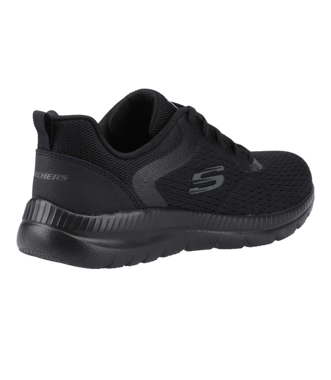 Womens/ladies bountiful quick path plain trainers black Skechers-2