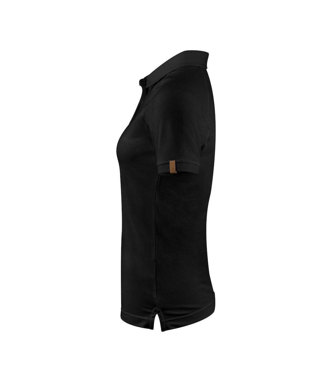 Womens/ladies Brookings Polo Shirt Black Harvest-3