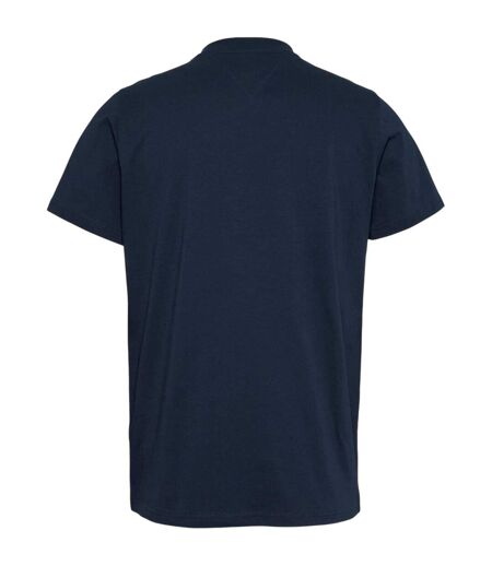 Mens Flag Crew Neck Slim T-shirt Night Blue Tommy Jeans