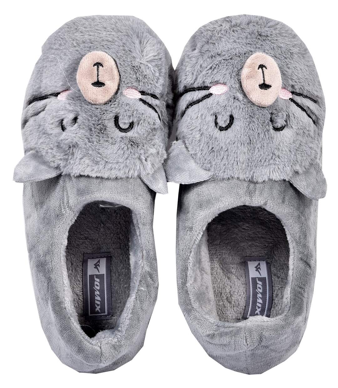 PANTOUFLE Femme Chausson Fantaisie MD8726 GRIS-3