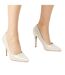 Womens/ladies cheyenne high stiletto heel court shoes beige Faith