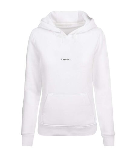 Sweat À Capuche Don't Give A Femme Blanc Miss Tee