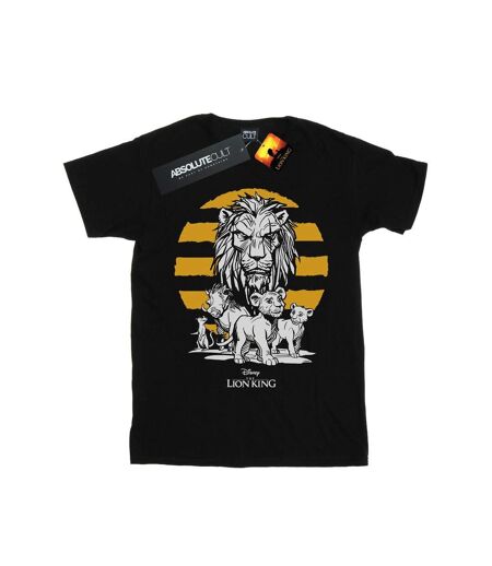 Disney Femme/Ladies The Lion King Movie Group Cotton Boyfriend T-Shirt (Noir) - UTBI29224
