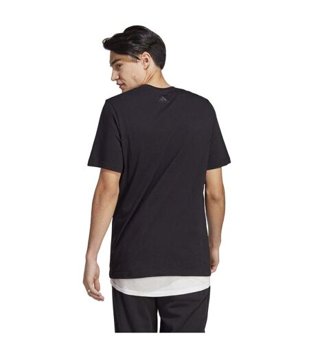 T-shirt Style Logo Brodé Essentials Linear Homme Noir Adidas