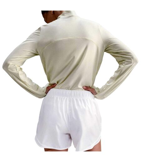 Womens/ladies Tempo Dri-fit Mid Rise Running Shorts White Nike