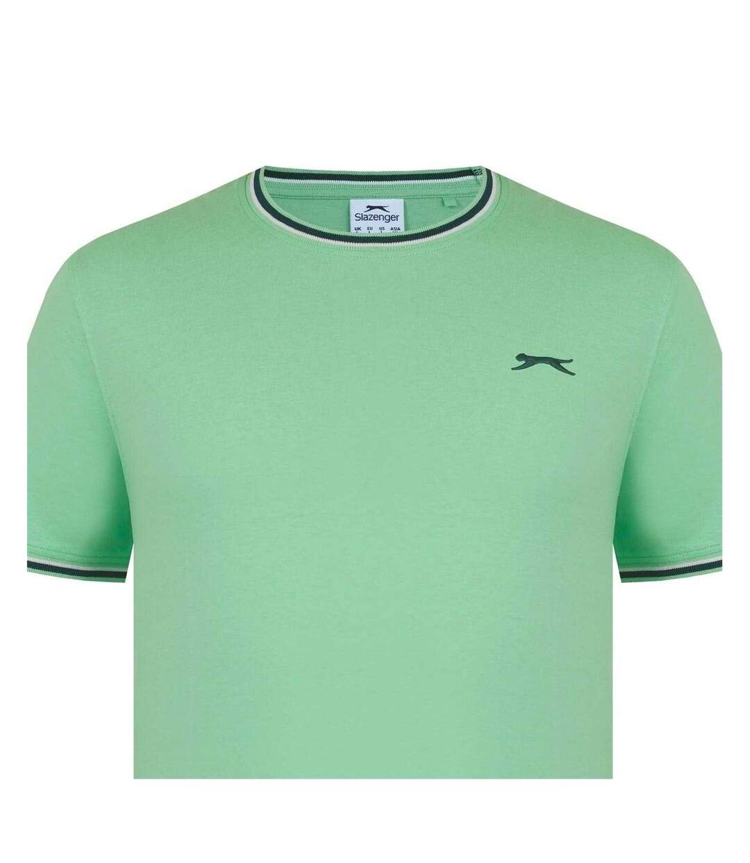 Mens Cotton T-shirt Bright Green Slazenger-4