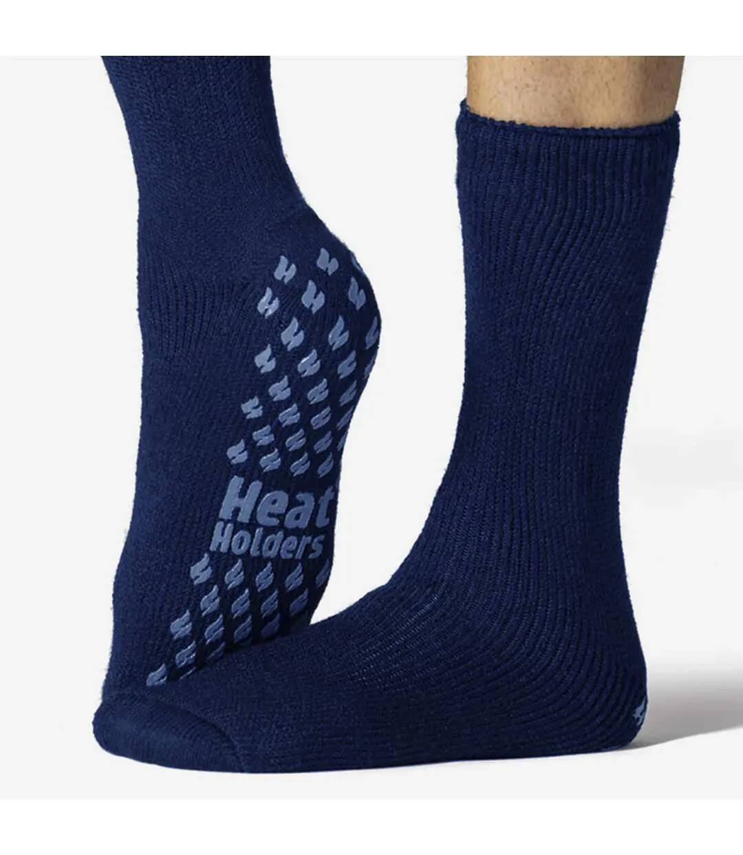 3 Pairs Multipack Mens Slipper Socks with Grips | Non-Slip Thermal Socks-4