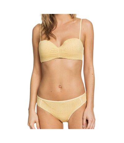 Maillot de Bain 2Pièces Jaune/Brodé Femme Roxy Sweet Wildness - S