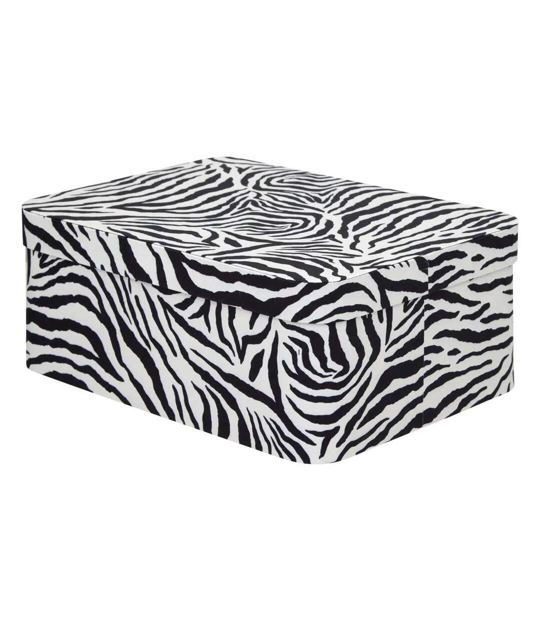 Lot de 4 Boîtes Déco Zébra Polybox 39cm Beige-3
