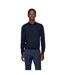 Mens Bono Long-sleeved Polo Shirt Dark Blue Boss-1