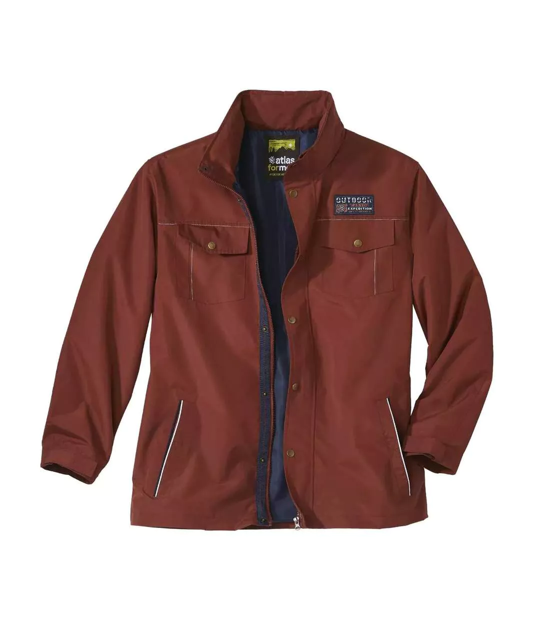 Parka homme rouge orangé Atlas For Men-1