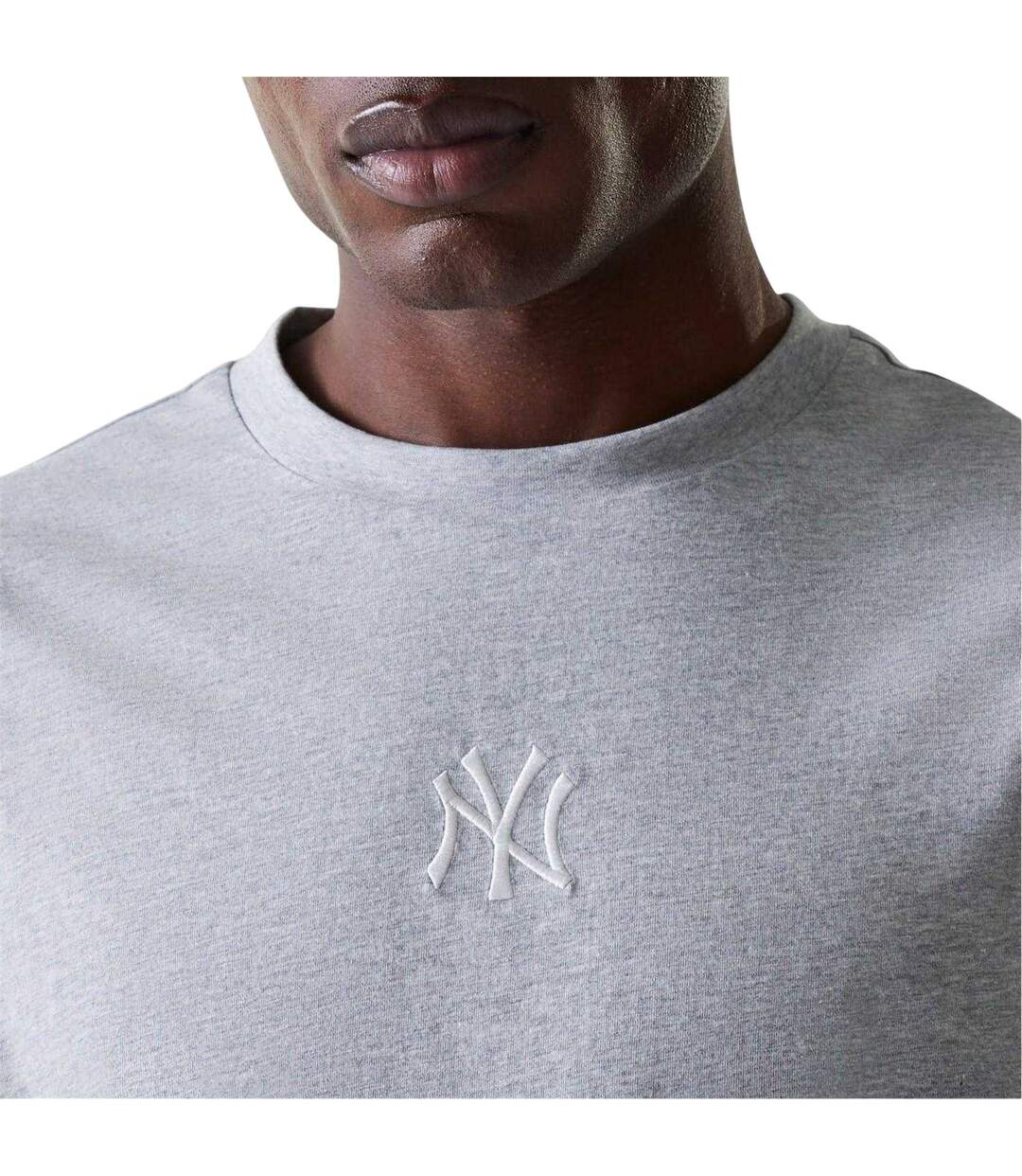 T-shirt Motif/style Logo Brodé Femme Gris Chiné New York Yankees-4