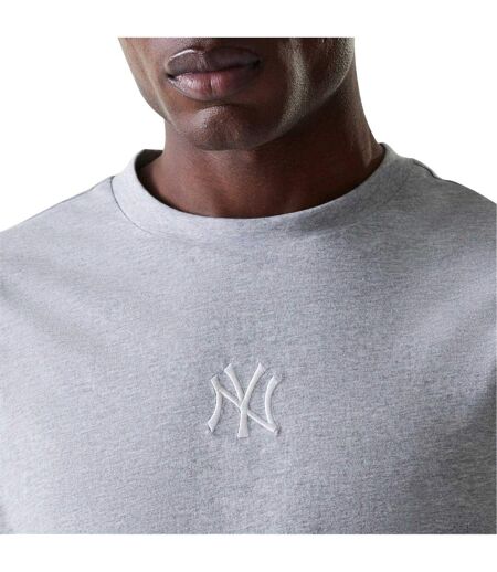T-shirt Motif/style Logo Brodé Femme Gris Chiné New York Yankees