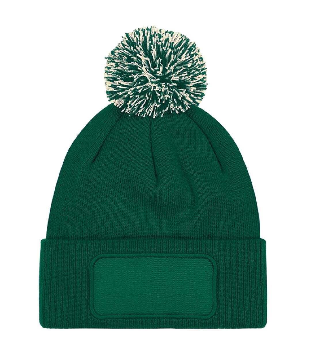 Bonnet Snowstar Unisexe Vert Blanc Beechfield-2