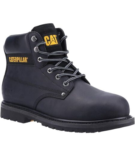 Caterpillar Mens Powerplant S3 Leather Safety Boots (Black) - UTFS8021
