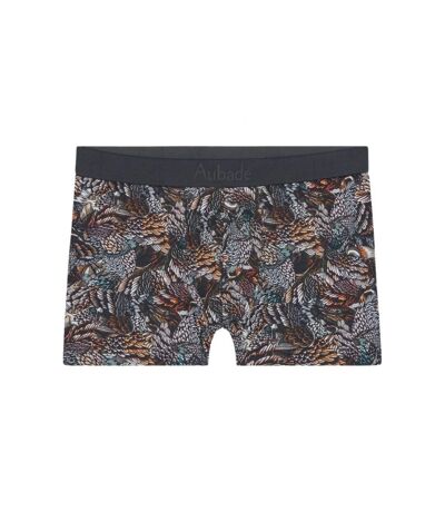 AUBADEMEN Boxer Homme Coton Modal OWLS Gris