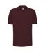 Russell Mens Ripple Collar & Cuff Short Sleeve Polo Shirt (Burgundy)