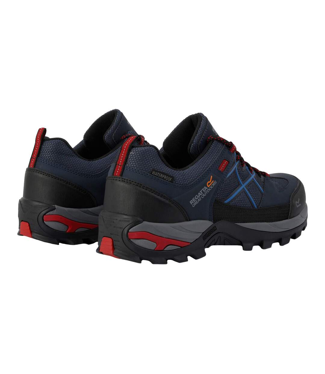 Chaussures De Marche Samaris Homme Bleu Marine Rouge Foncé Regatta-2