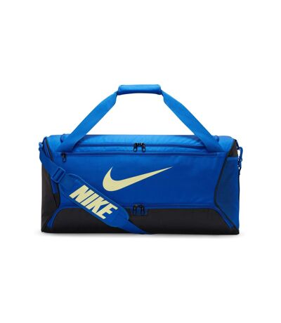 Nike Brasilia Swoosh Training 15.8gal Duffle Bag (Hyper Royal/Black/Citron Tint) (One Size)