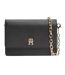 Icon Monogram Chain Strap Card Holder One Size Black Tommy Hilfiger-1