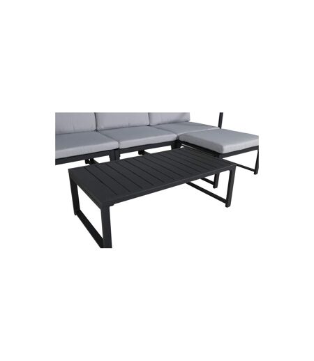 Salon de Jardin Modulable Salvador 200cm Noir & Gris