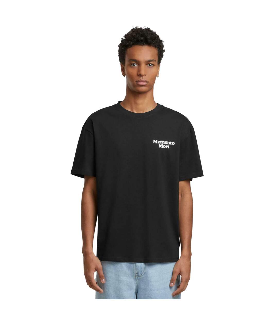 T-shirt Memento Mori Noir Mister Tee-1